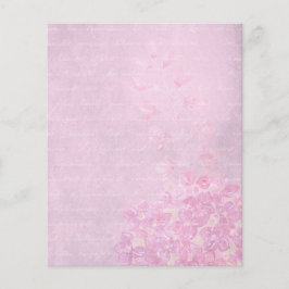 Pastel Pink Floral & Text Scrapbook Ephemera