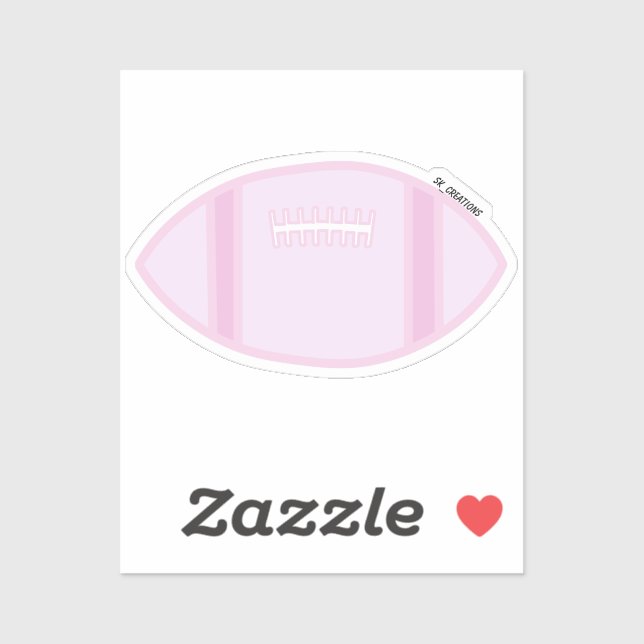 Pastel Pink Football Aufkleber (Blatt)
