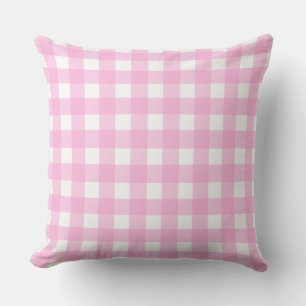 Pastel Pink Gingham Pattern Kissen