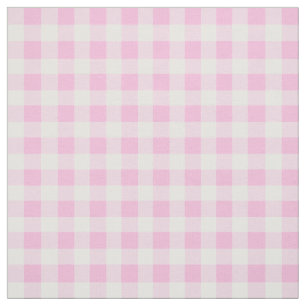 Pastel Pink Gingham Pattern Stoff