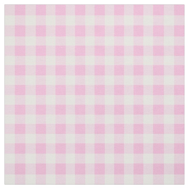 Pastel Pink Gingham Pattern Stoff (Muster)