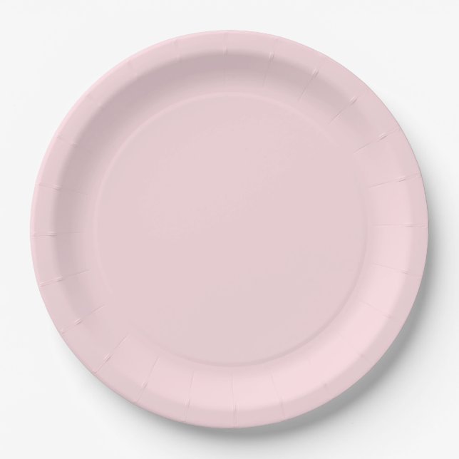 Pastel Pink Girl Babydusche Pappteller (Vorderseite)