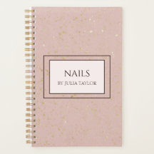 Pastel Pink Glitzer Nail Salon Manicurist