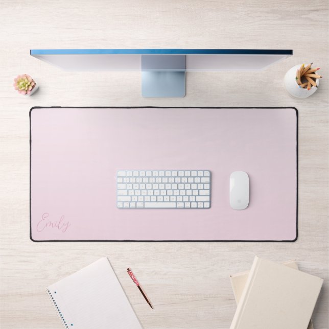 Pastel Pink Gradient Calligraphy Personalized (Bureau 1)