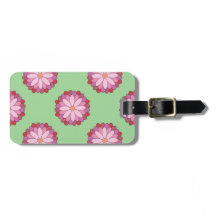 Pastel Pink Green Asian Medallion Floral