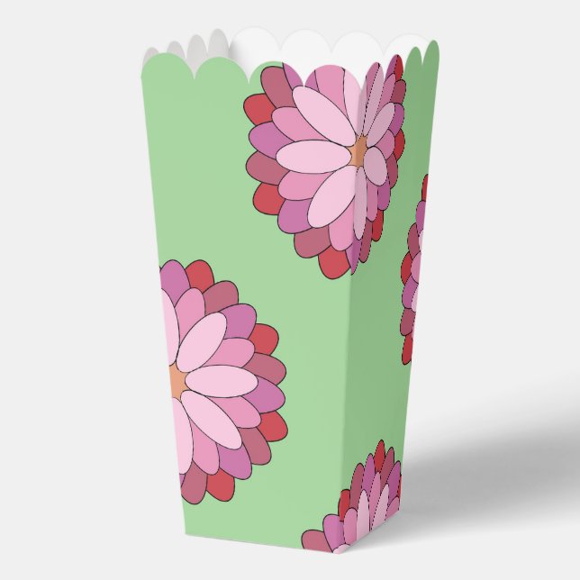 Pastel Pink Green Asian Medallion Floral Geschenkschachtel (Vorderseite)