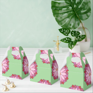 Pastel Pink Green Asian Medallion Floral Geschenkschachtel