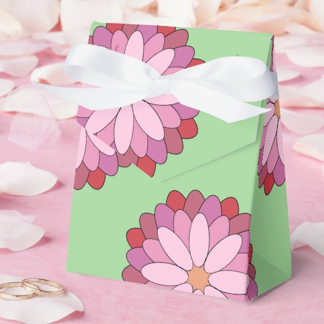 Pastel Pink Green Asian Medallion Floral Geschenkschachtel (Hochzeit)