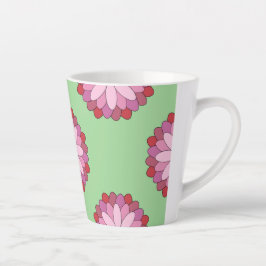 Pastel Pink Green Asian Medallion Floral Milchtasse
