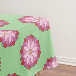Pastel Pink Green Asian Medallion Floral Tischdecke