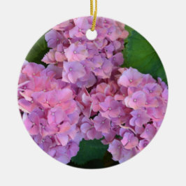 Pastel pink Hortensia hydrangea bloom  Keramik Ornament