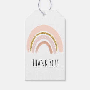Pastel Pink & Imitate Glitzer Rainbow Boho Vielen  Geschenkanhänger