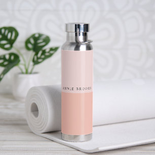 Pastel Pink Individuelle Name Feminine Trinkflasche