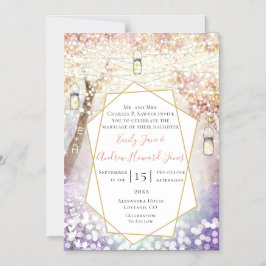 Pastel Pink Lila Blue Blush Hochzeit Magneteinladung