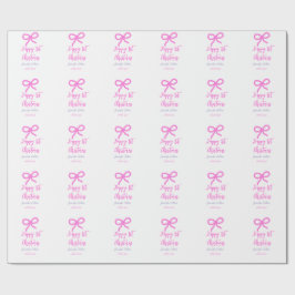 Pastel pink lila glücklich 1. Weihnachtsbogenname Geschenkpapier