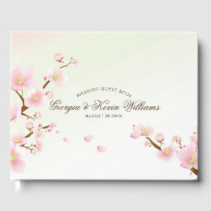 Pastel Pink Magnolia Frühlingsblüte Gästebuch