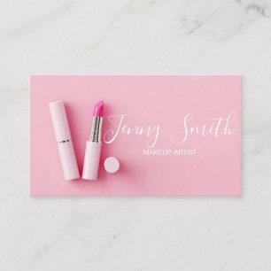 Pastel Pink Makeup artist Business Card Visitenkarte