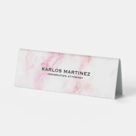 Pastel Pink Marble Immigration Attorney Tischaufsteller