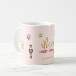 Pastel Pink Modernes Weihnachtsmuster Kaffeetasse