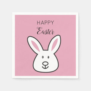 Pastel Pink Niedlich Ostersonnige Illustration Serviette