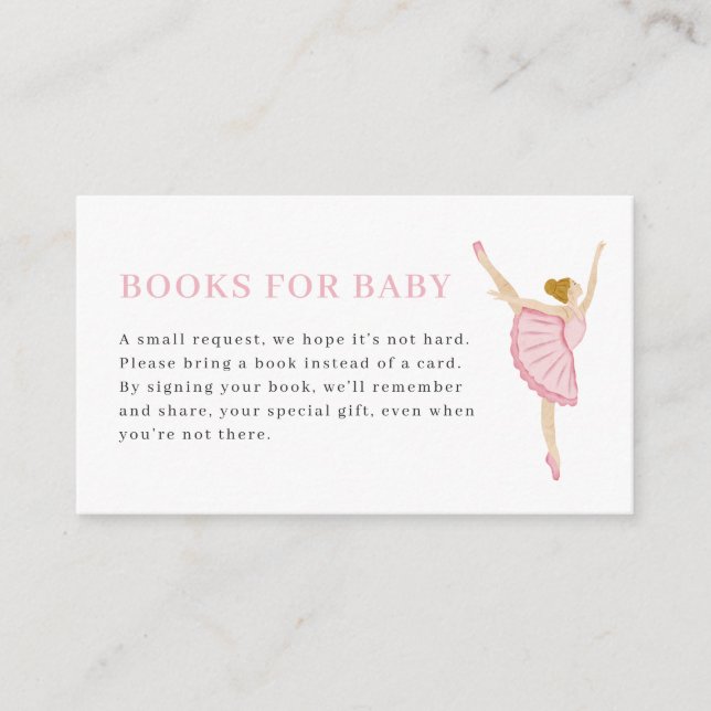 Pastel Pink Nutcracker Books for Baby Card Begleitkarte (Vorderseite)