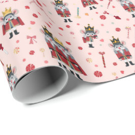 Pastel Pink Nutcracker's Mouse King Geschenkpapier