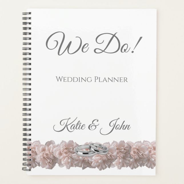 Pastel Pink Peony Dreams - Hochzeitsplaner Planer (Vorderseite)