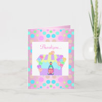 PASTEL PINK POLKA DOT CIRCUS DANK IHRER KARTE