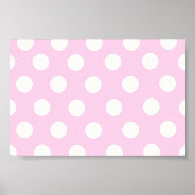 Pastel Pink Polka Dots Poster (Vorne)