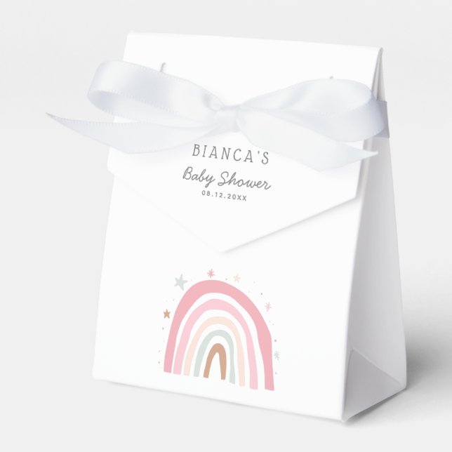 Pastel Pink Rainbow Baby Showbox Geschenkschachtel (Vorderseite)