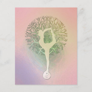 Pastel Pink Rainbow Yoga Tree Flyer