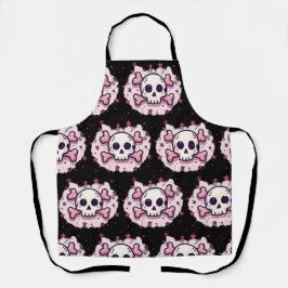 Pastel Pink Skull and Crossbones Schürze