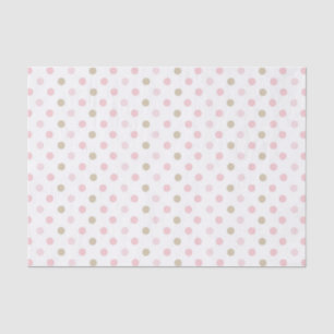 PASTEL PINK & TAN POLKA DOTS SEIDENPAPIER