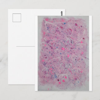 Pastel Pink Watercolor Abstract Postkarte
