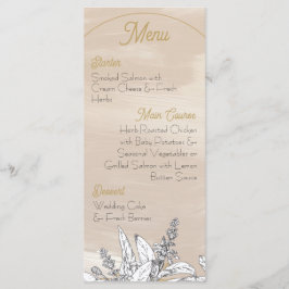 Pastel Pink Wedding Menu Menükarte