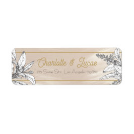Pastel Pink Wedding Return Address Label