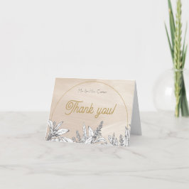 Pastel Pink Wedding Thank You Card Dankeskarte