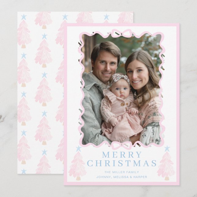 Pastel Pink Weihnachten Weihnachtsbaum (Vorne/Hinten)