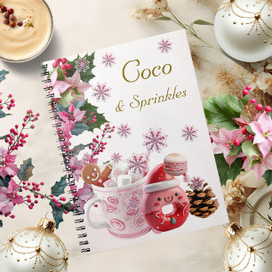 Pastel Pink Weihnachtscoco & Sprinkles Notizblock