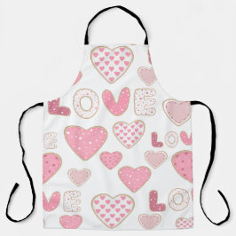 PASTEL PINK & WHITE VALENTINSTAG HERZEN SCHÜRZE
