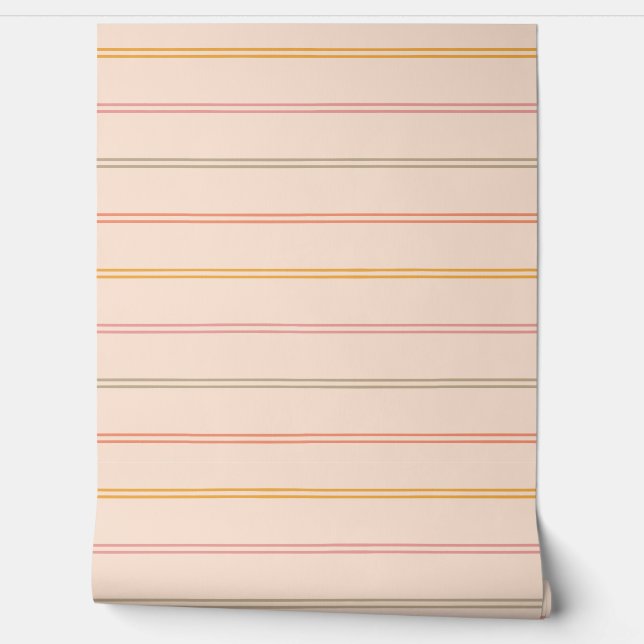 Pastel Pinstripes Tapete (Abrollen)
