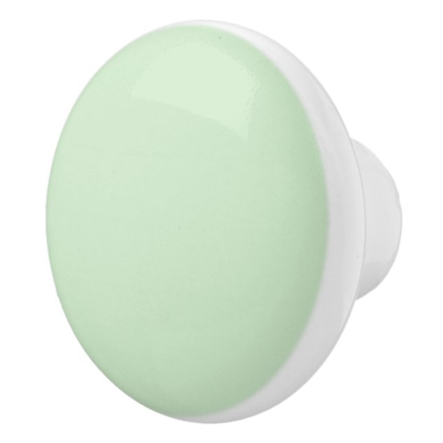 Pastel Pistachio Solid Color | Classic | elegant Keramikknauf (Rechts)