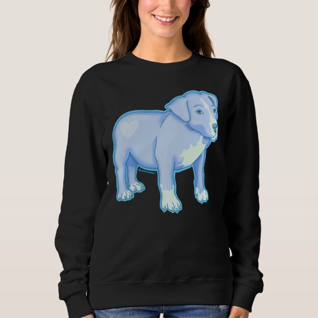 Pastel Pitbull Blue Sweatshirt (Vorderseite)