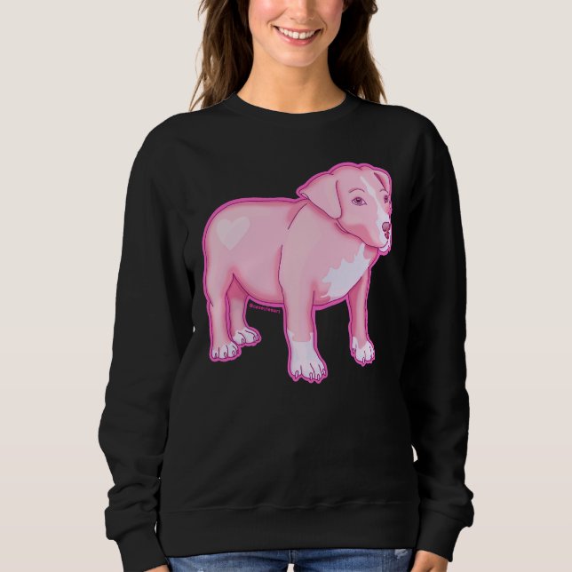 Pastel Pitbull Pink Sweatshirt (Vorderseite)