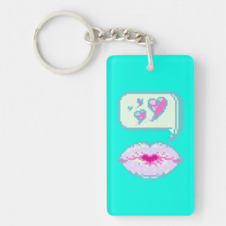 Pastel Pixel Kissy Lips - Porte - clé acrylique au