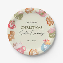 Pastel Playful Christmas Cookie Exchange Party Pappteller
