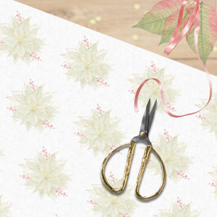 Pastel Poinsettia Pink Gold Traditionelle Hübsche Seidenpapier