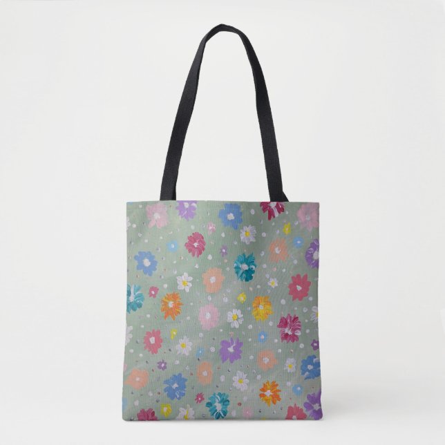 Pastel Poise Floral Totbeutel Tasche (Vorderseite)