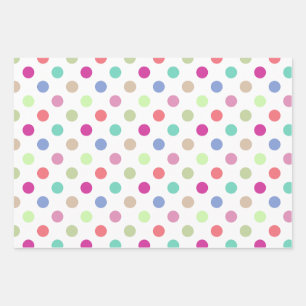 Pastel Polka Dot et papier d'enveloppement des ray