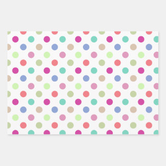 Pastel Polka Dot et papier d'enveloppement des ray